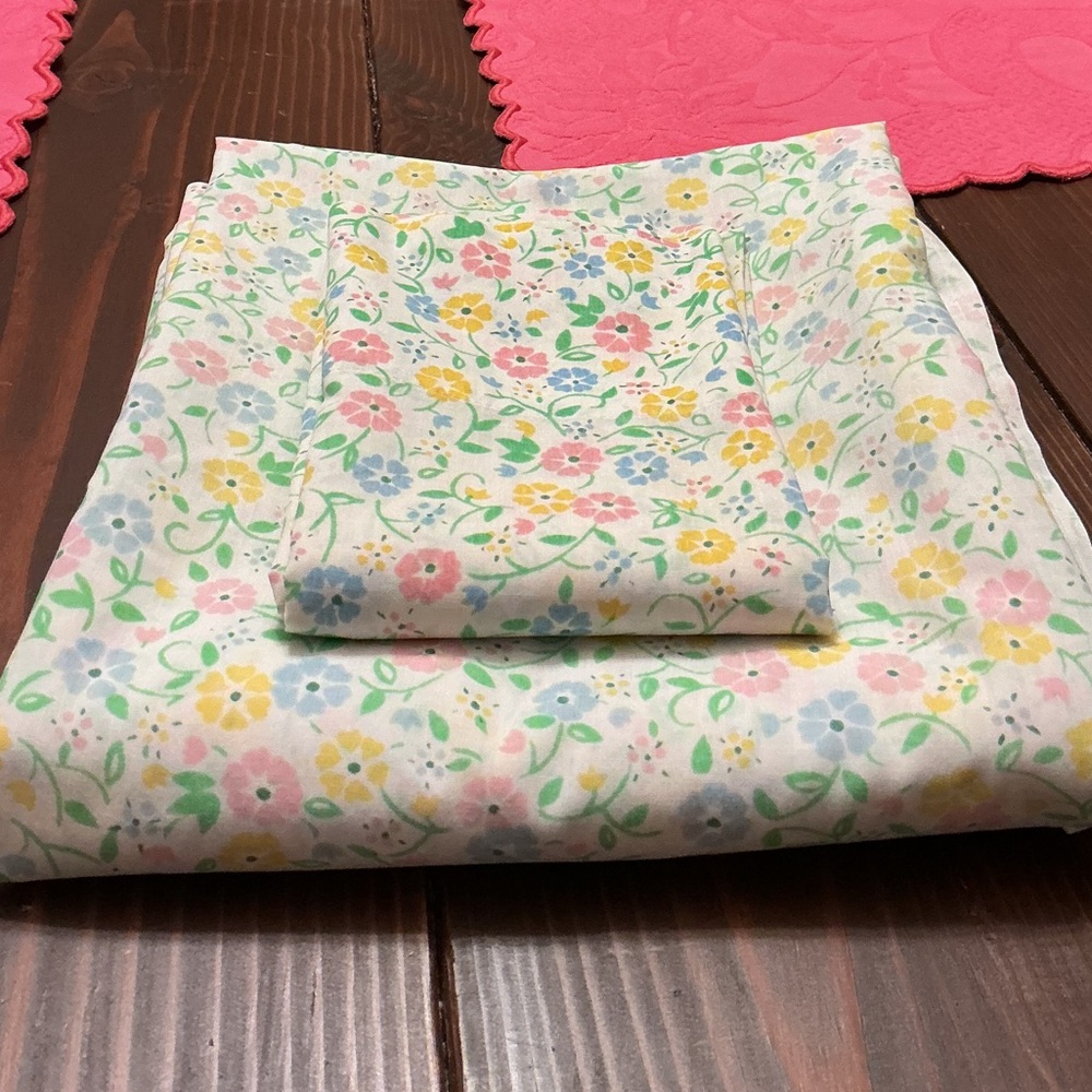 Vintage Full Flat & Pillow Case